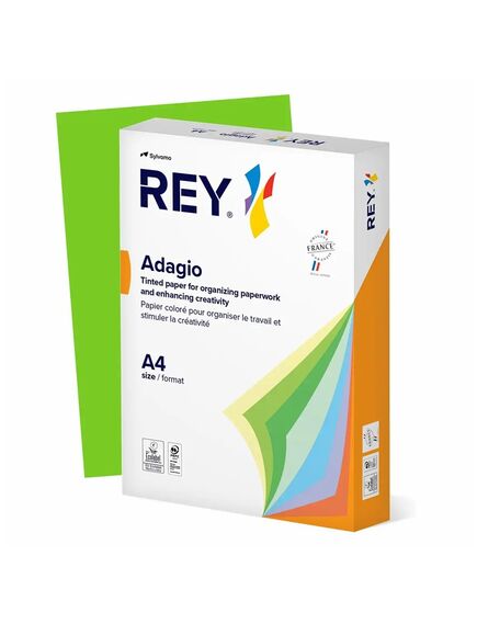 Hartie colorata A4, 80 g/mp, 500 coli/top, verde, REY Adagio, Culoare: Verde-[2]