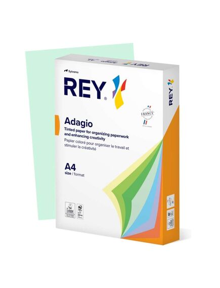 Hartie colorata A4, 80 g/mp, 500 coli/top, verde pastel, REY Adagio, Culoare: Verde-[2]