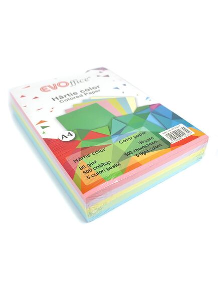 Hartie colorata A4 asortata, pastel, 80 g/mp, 500 coli/top-[2]