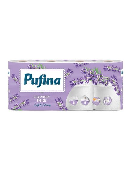 Hartie igienica parfumata PUFINA, 3 straturi, 8 role/set-[3]