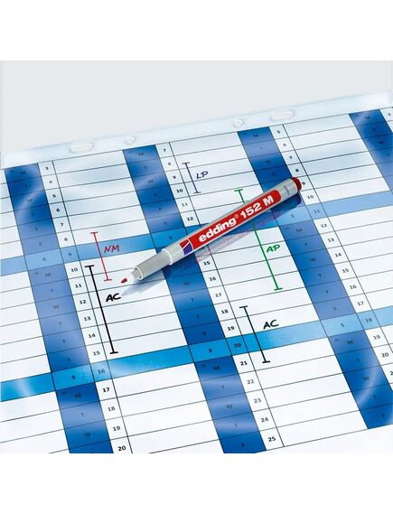 Marker nepermanent OHP, varf 1.0 mm, negru, EDDING 152, Culoare: Negru-[3]