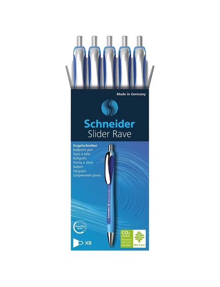 Pix cu mecanism, varf 1.4 mm, albastru, SCHNEIDER Slider Rave XB, Culoare: Albastru-[3]