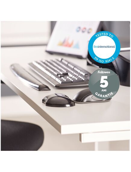 Suport ergonomic pentru incheieturi, negru, FELLOWES, Culoare: Negru-[4]