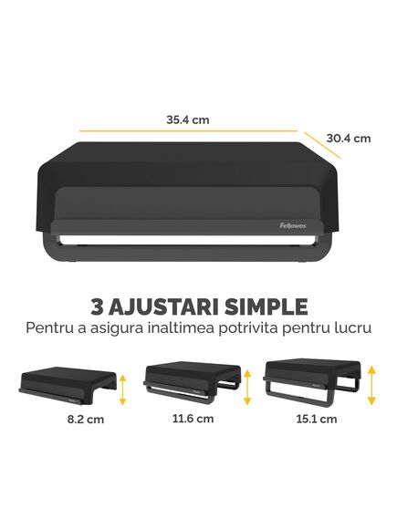 Suport ergonomic pentru monitor, negru, Breyta FELLOWES-[3]