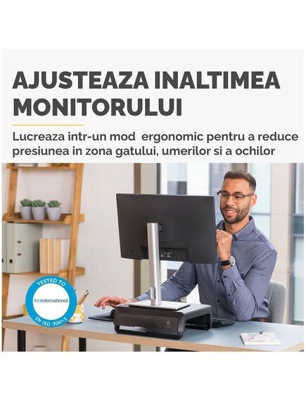 Suport ergonomic pentru monitor, negru, Breyta FELLOWES-[4]