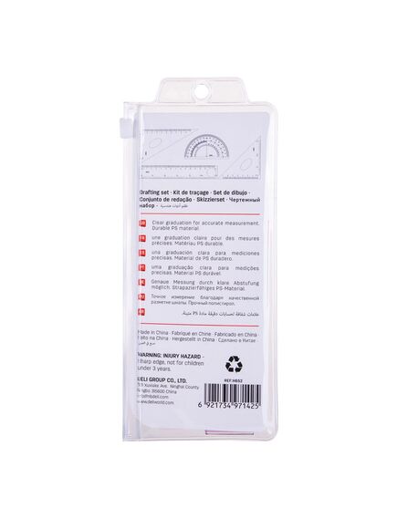 Trusa geometrie 4 piese DELI H652-[4]
