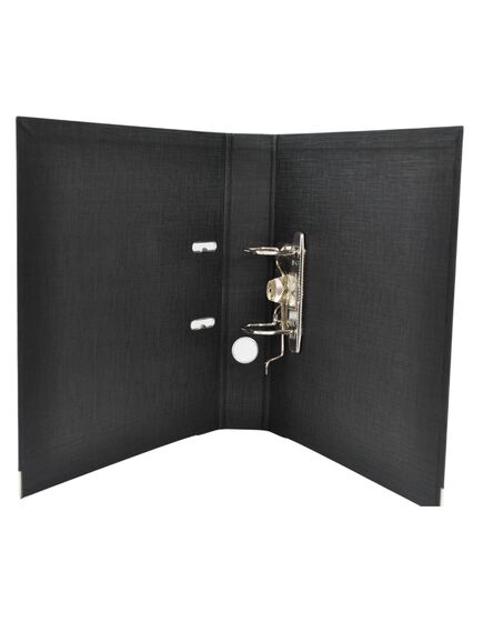 Biblioraft A4 plastifiat interior-exterior, 7.5 cm, negru, OPTIMA, Culoare: Negru-[2]