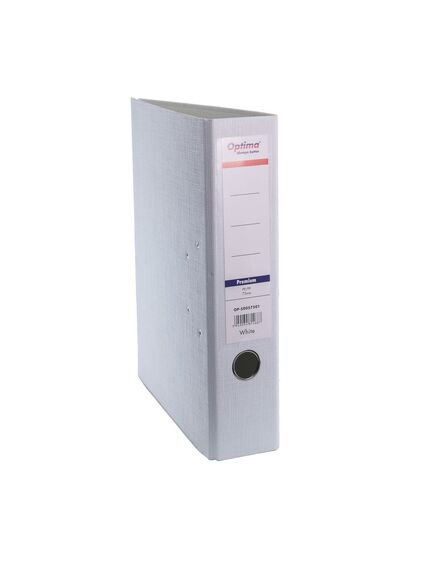 Biblioraft A4 plastifiat PP, 7.5 cm, OPTIMA Classic, Culoare: Alb-[2]
