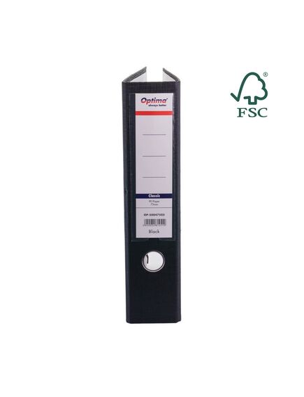 Biblioraft A4 plastifiat PP, 7.5 cm, OPTIMA Classic, Culoare: Alb-[4]