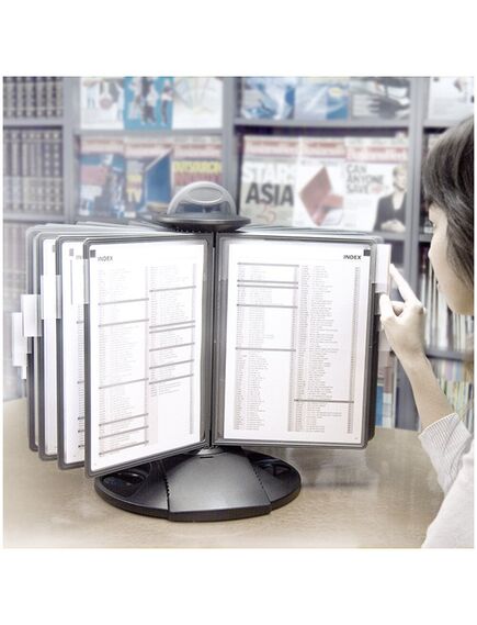 Display birou cu 30 buzunare A4, rotativ, AIDATA-[4]