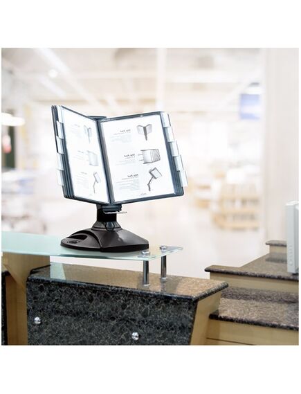 Display birou rotativ cu 10 buzunare A4, Swivel AIDATA-[4]