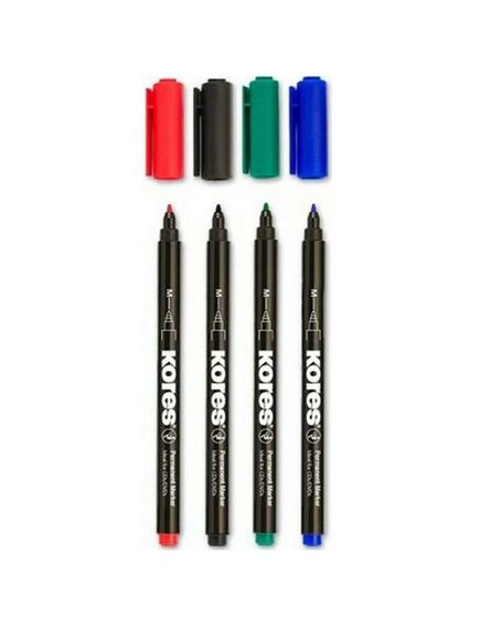 Marker CD, varf 1.0 mm, albastru, KORES, Culoare: Albastru-[2]