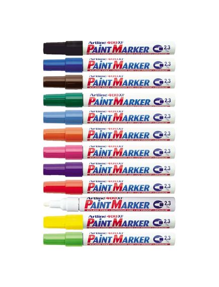 Marker cu vopsea, varf 2-3 mm, alb, ARTLINE 400XF, Culoare: Alb-[2]