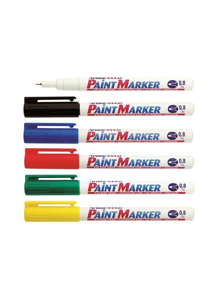 Marker cu vopsea, varf 0.8 mm, alb, ARTLINE 444XF, Culoare: Alb-[2]