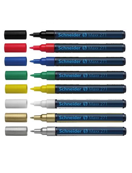 Marker cu vopsea, varf 1-2 mm, negru, SCHNEIDER Maxx 271, Culoare: Negru-[6]