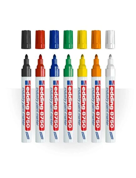 Marker cu vopsea industrial, 2-4 mm, negru, EDDING 8750, Culoare: Negru-[4]