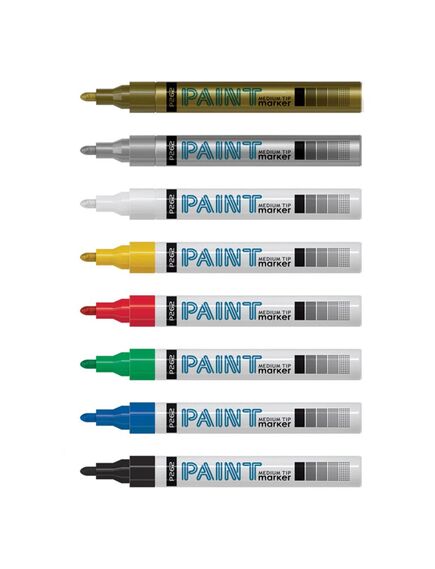 Marker cu vopsea, varf rotund 2.0 mm, negru, Culoare: Negru-[2]