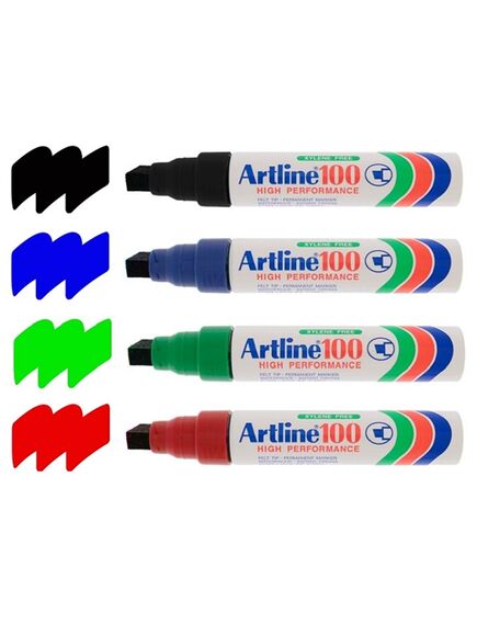 Marker permanent, varf tesit 7-12 mm, negru, ARTLINE 100, Culoare: Negru-[2]