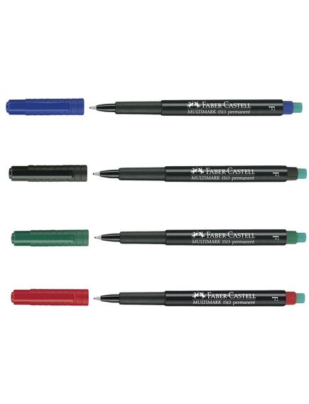 Marker permanent F FABER-CASTELL Multimark, negru, Culoare: Negru-[3]