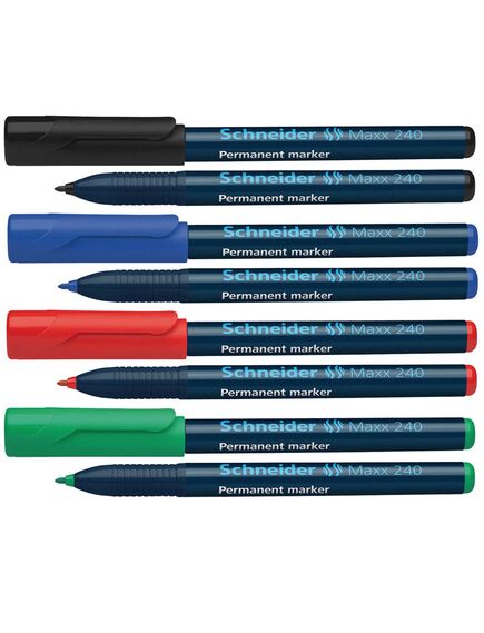 Marker permanent, varf 1-2mm, negru, SCHNEIDER Maxx 240, Culoare: Negru-[5]