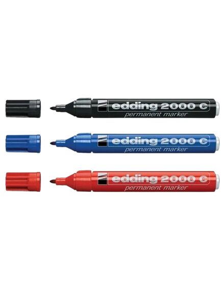 Marker permanent, varf 3 mm, negru, EDDING 2000 C, Culoare: Negru-[6]