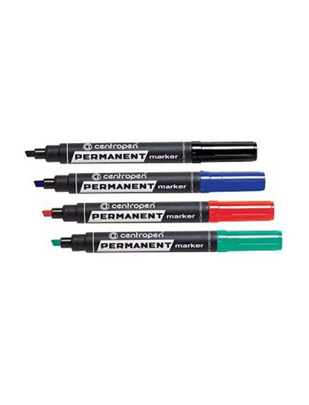 Marker permanent, varf tesit 4.6mm, negru, CENTROPEN 8576, Culoare: Negru-[2]