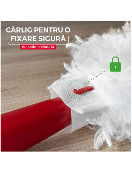 Pamatuf praf cu maner scurt VILEDA Flex and Catch, cu 2 rezerve-[2]