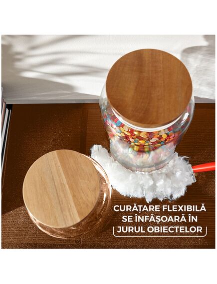Pamatuf praf cu maner scurt VILEDA Flex and Catch, cu 2 rezerve-[3]