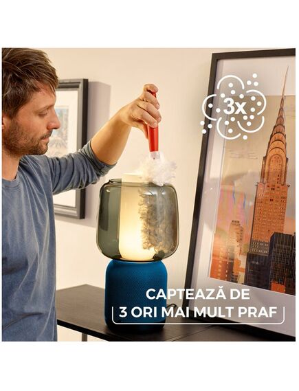 Pamatuf praf cu maner scurt VILEDA Flex and Catch, cu 2 rezerve-[5]