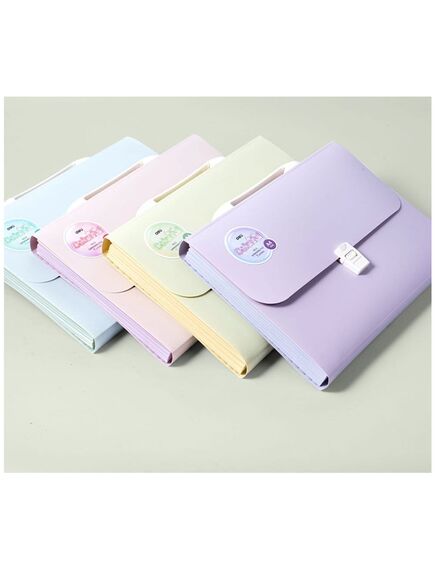 Servieta plastic cu burduf, 7 compartimente, DELI Colorful-[2]