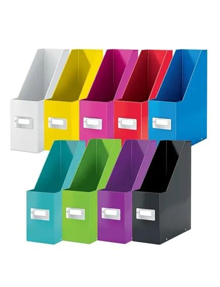 Suport vertical din carton laminat, cataloage, albastru, LEITZ WOW, Culoare: Albastru-[4]