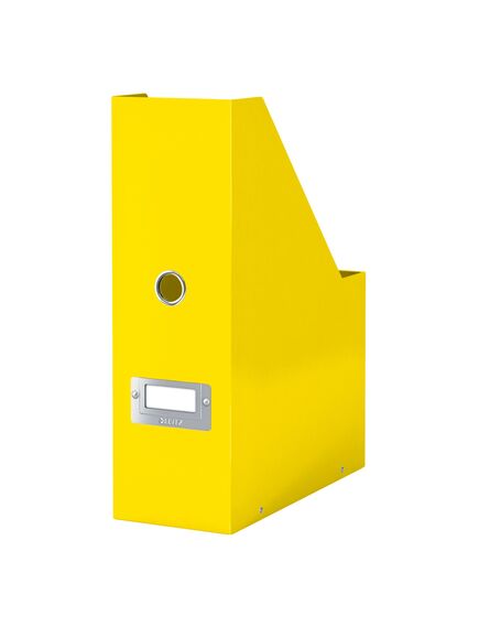 Suport vertical din carton laminat, cataloage, galben, LEITZ WOW, Culoare: Galben-[2]