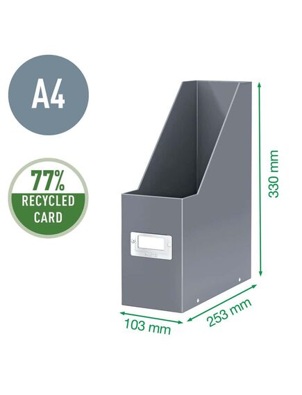 Suport vertical din carton laminat, cataloage, rosu, LEITZ WOW, Culoare: Rosu-[3]