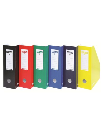 Suport vertical din carton pentru cataloage, albastru, DONAU, Culoare: Albastru-[3]