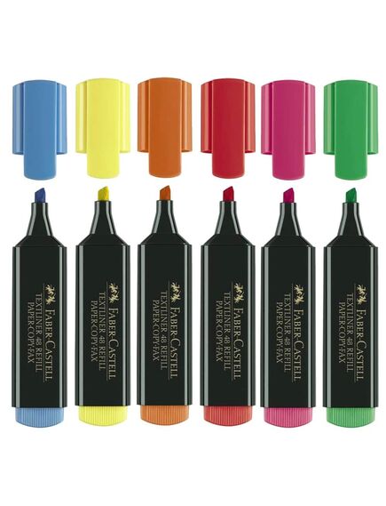 Textmarker, varf tesit 1-5 mm, galben, FABER-CASTELL 1548, Culoare: Galben-[3]
