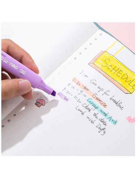 Textmarker pastel Mi You DELI Macaron, 6 buc/set-[3]