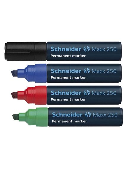 Marker permanent, varf tesit 2-7 mm, negru, SCHNEIDER Maxx 250, Culoare: Negru-[4]