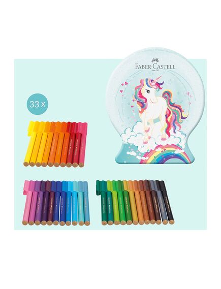 Carioci FABER-CASTELL Connector Unicorn, 33 culori/set-[2]