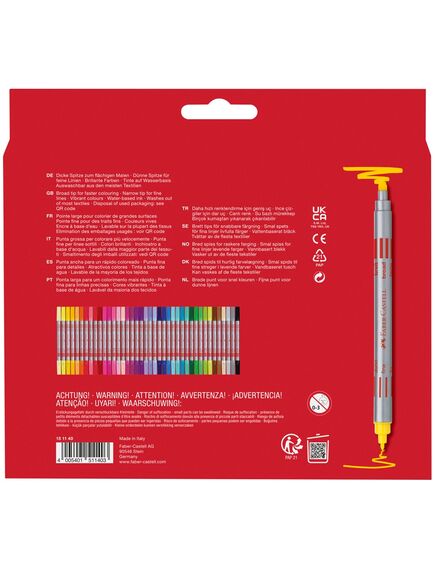 Carioci cu 2 capete 40 culori/set FABER-CASTELL-[4]
