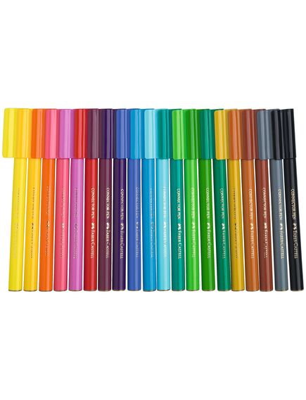 Carioci cu clip 60 culori Connector FABER-CASTELL-[4]