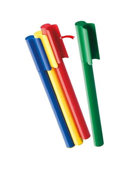Carioci cu clip 60 culori Connector FABER-CASTELL-[2]