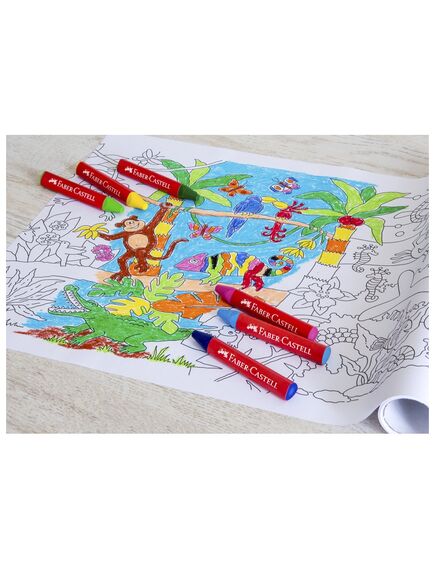 Creioane cerate, 12 culori/set, FABER-CASTELL Jumbo-[2]