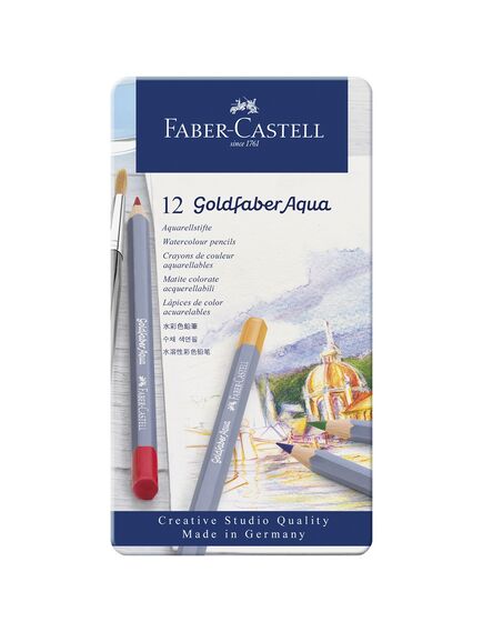 Creioane colorate FABER-CASTELL Goldfaber Aqua, 12 culori/set-[3]