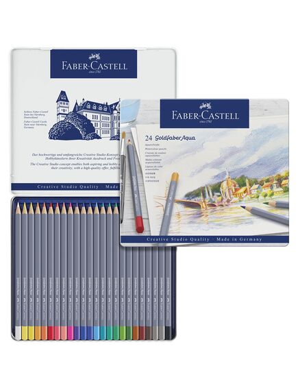 Creioane colorate FABER-CASTELL Goldfaber Aqua 24 culori/set-[2]