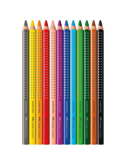 Creioane colorate Jumbo 12 culori/set Grip FABER-CASTELL-[3]