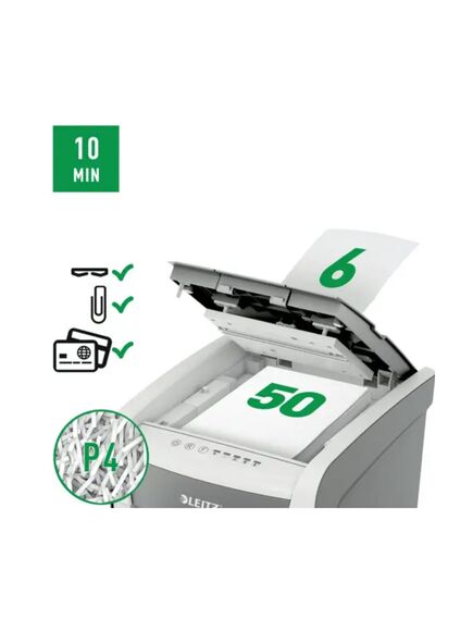 Distrugator documente automat, cross-cut, 50 coli, LEITZ IQ Small Office-[4]