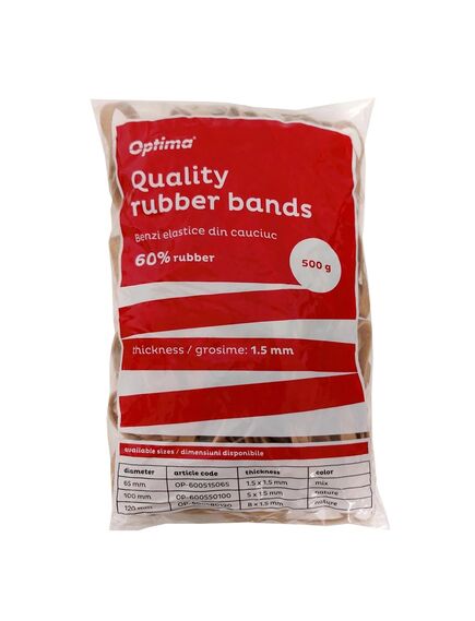 Elastice pentru bani, D 120, 8 mm x 1.5 mm, 500 g/punga, OPTIMA-[2]