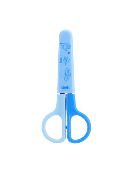 Foarfeca copii 12 cm, cu protectie plastic, DELI-[2]