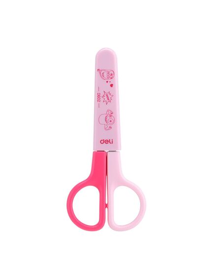 Foarfeca copii 12 cm, cu protectie plastic, DELI-[5]