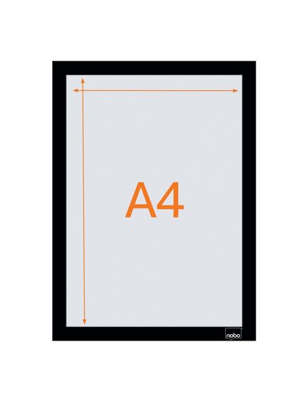 Folie magnetica, rama color A4, 2 buc/set, negru, NOBO, Culoare: Negru-[2]